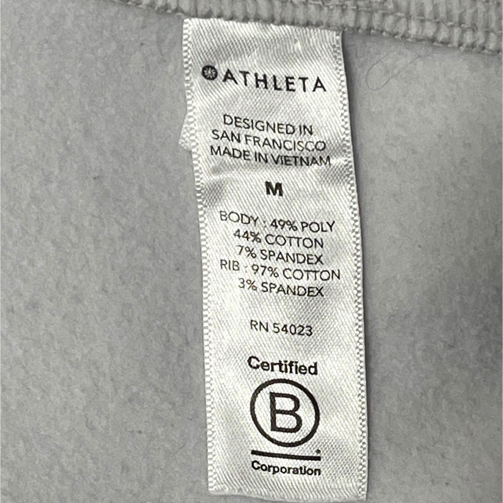 Athleta Camo Full Zip Hoodie Jacket M Medium Gray White Athleisure - Picture 7 of 8